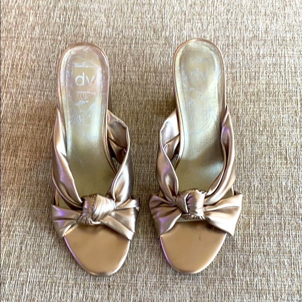 Gold sandal heels